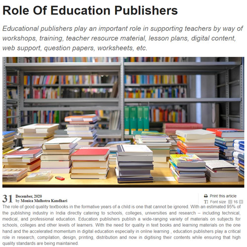 Role Of Education Publishers