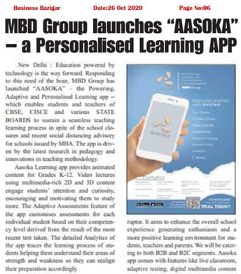 MBD Groups launches "AASOKA" - a Personalised Learning App