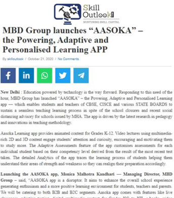 MBD Groups launches "AASOKA" the Powering, Adaptive and Personalised Learning App